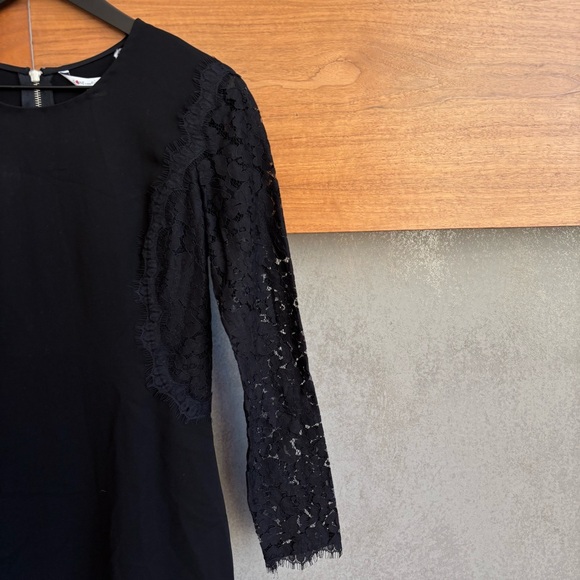 NWT DIANE VON FURSTENBERG Lace India Dress In Black, Size 4 - Picture 7 of 14